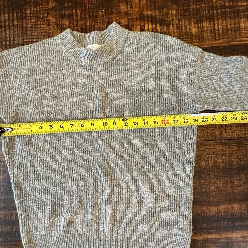 Market & Spruce Sienna Ribbed Drop Shoulder Crewneck Sweater- Like New